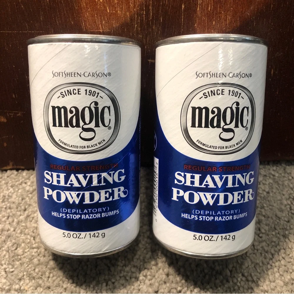 X2 Softsheen Carson Magic Regular Strength Shaving Powder Blue Razor Bumps 5oz